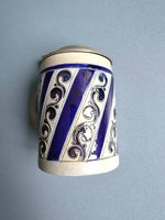 Jugendstil-Bierkrug 0,5l mit Motiv und Zinndeckel