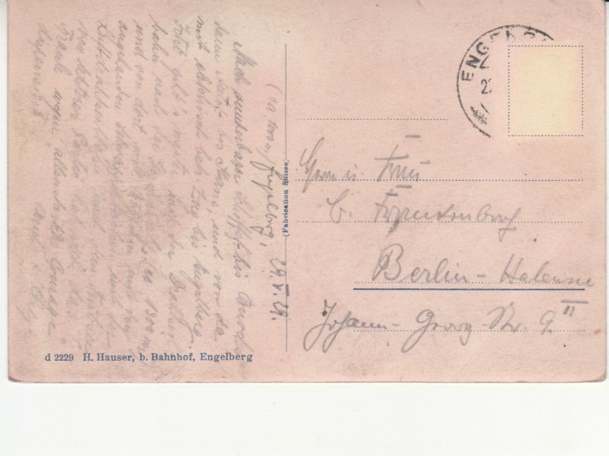 Cartoline postali: Engelberg 1929 – Usato da Bürglen TG venduto da StampGraf 1