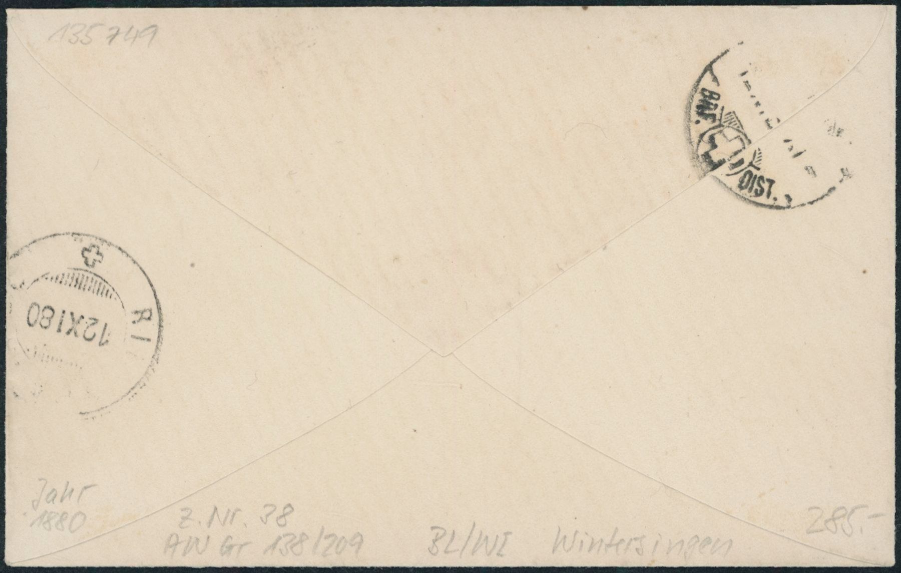 Alle Briefmarken: BL Wintersingen - Zwergstempel - Brief – Gebraucht aus Schindellegi von leecollect 1