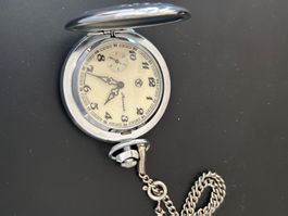Vintage Molnija Taschenuhr USSR – 18 Steine, mit Kette