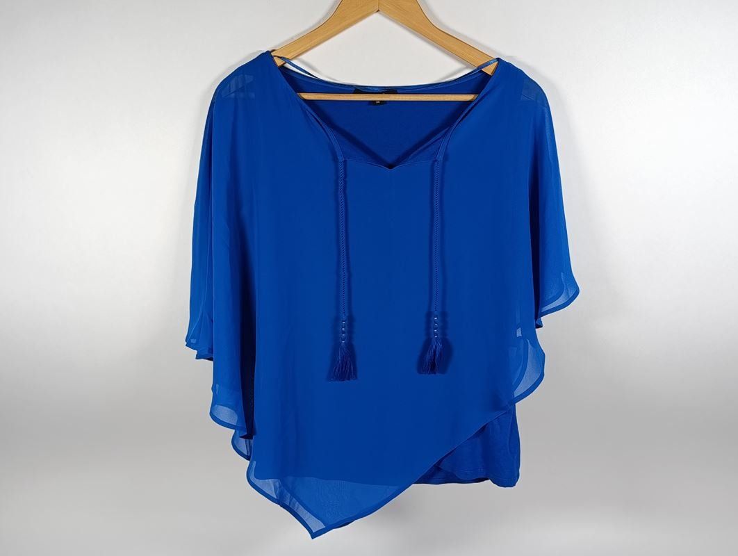 Comma Top: COMMA Blouse bleue taille 36 avec pompons – Usato da Thielle venduto da Plusvalue_Neuchatel