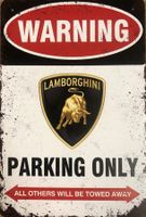 Lamborghini Parking Only Blechschild Aventador Countach EN