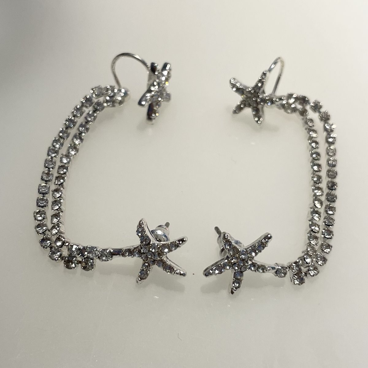 Orecchini pendenti & Orecchini a lobo: Ohrstecker, Ohrringe, Seestern mit Ear Cuff, Helix Cuff – Usato da Bellach venduto da Lapislazuli_blues 1
