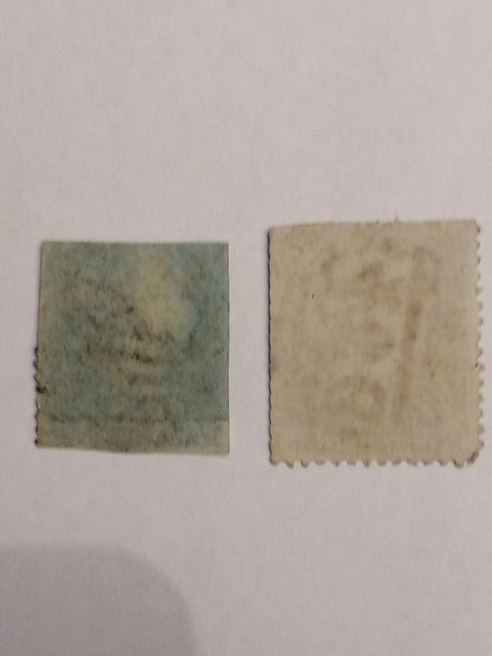 Alle Briefmarken: 2mal Two Pence Blue 1855  – Gebraucht aus Happerswil von tschergi 1