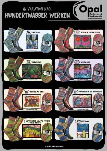 Calze: Handgestrickte Hundertwasser Socken NEUSTE Kollektion 4 – Nuovo e nell'imballaggio originale da Flawil venduto da kruemeli02 5