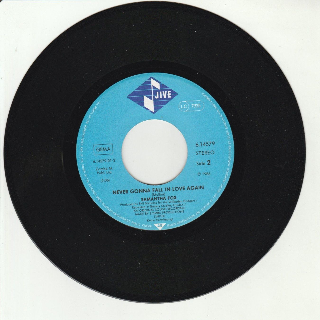 Dischi in vinile: Samantha Fox - Touch me 7" Vinyl 1986 – Usato da Tübach venduto da JamesStone 3