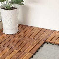 Beaux carreaux en bois pour terrasse!