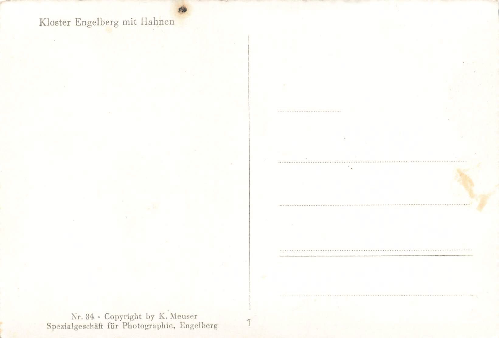 Ansichtskarten: Kloster Engelbert mit Hahnen – Gebraucht aus Biasca von Blenio71 1