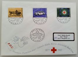 Finnland Rotes Kreuz 1967, Serie auf Brief