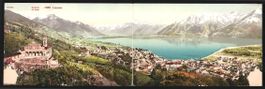 Klapp-AK Locarno, Panorama mit Madonna d