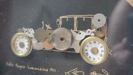 Vintage Uhrwerk-Collage "Rolls Royce 1911" Ken Broadbent