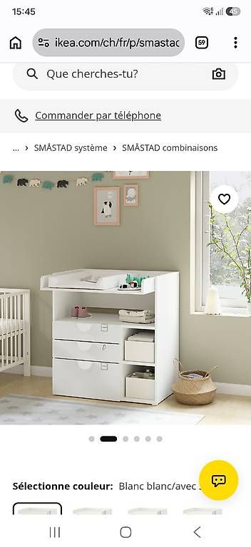 Wickeltisch & Zubehör: Table à langer Ikea  – Gebraucht aus Reconvilier von tab_7mnp 1
