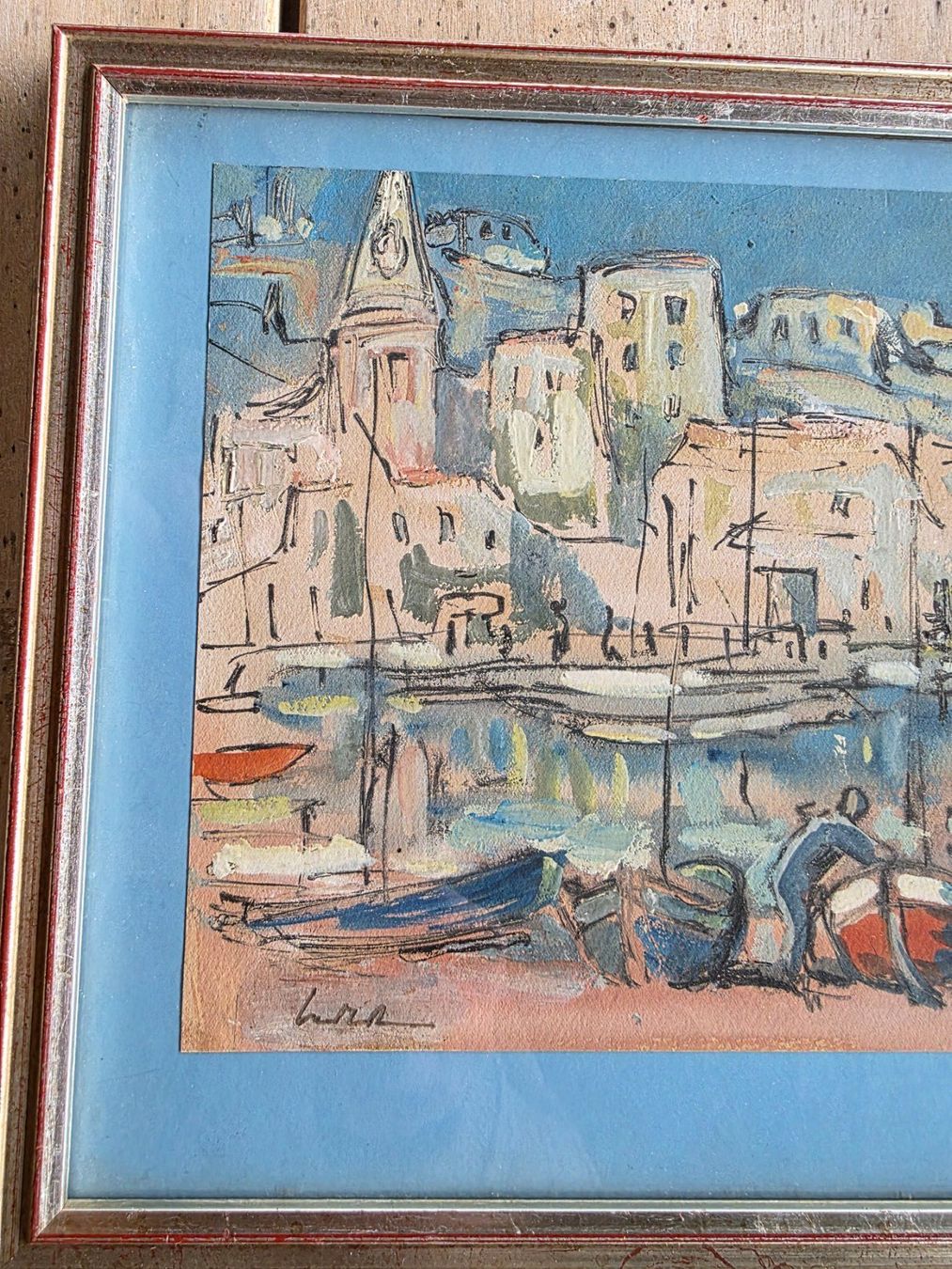 Dipinti: Bild - Gemälde Hafen am Meer – Usato da Walterswil BE venduto da Lonitti 5
