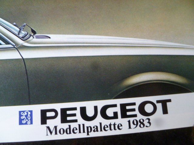 Peugeot Documenti: Peugeot Modellpalette 1983 – Usato da Zofingen venduto da sosalinos01 1