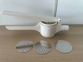 Kartoffelpresse / Gemüsepresse mit 3 Einsätzen