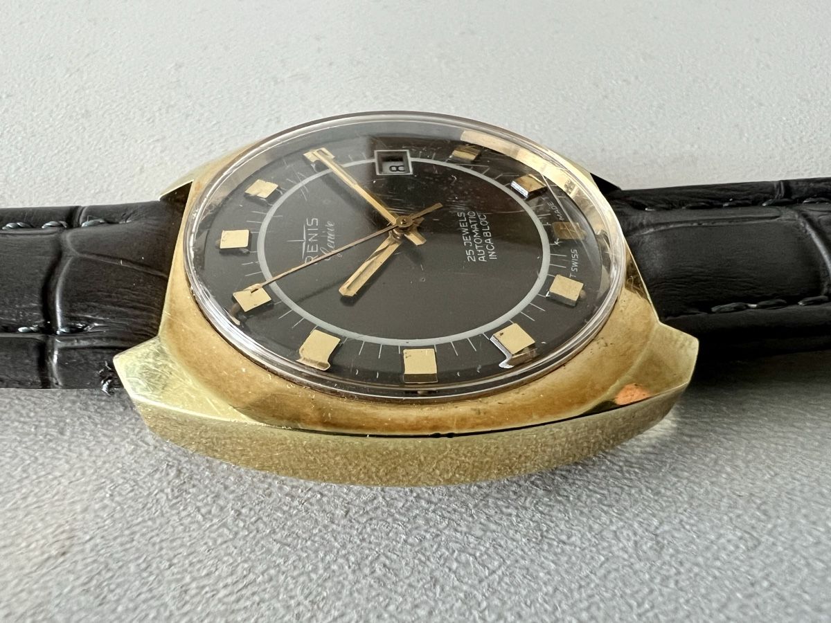Orologi: RENIS Genève automatic gold-plated wristwatch – Usato da Le Mont-sur-Lausanne venduto da LycaGallery 3