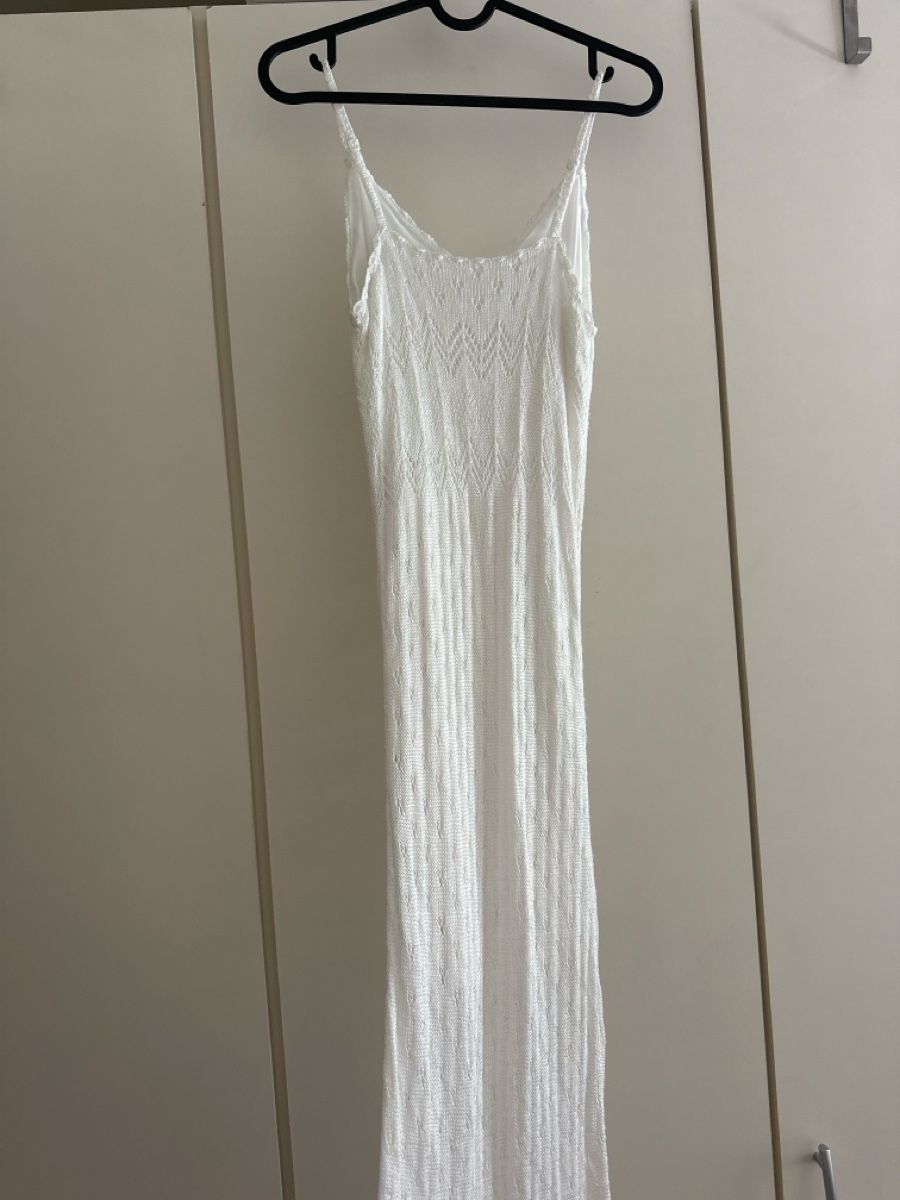 Vestiti: Strickkleid weiss Grösse S gehäkelt – Usato da Zug venduto da a.marryl 3