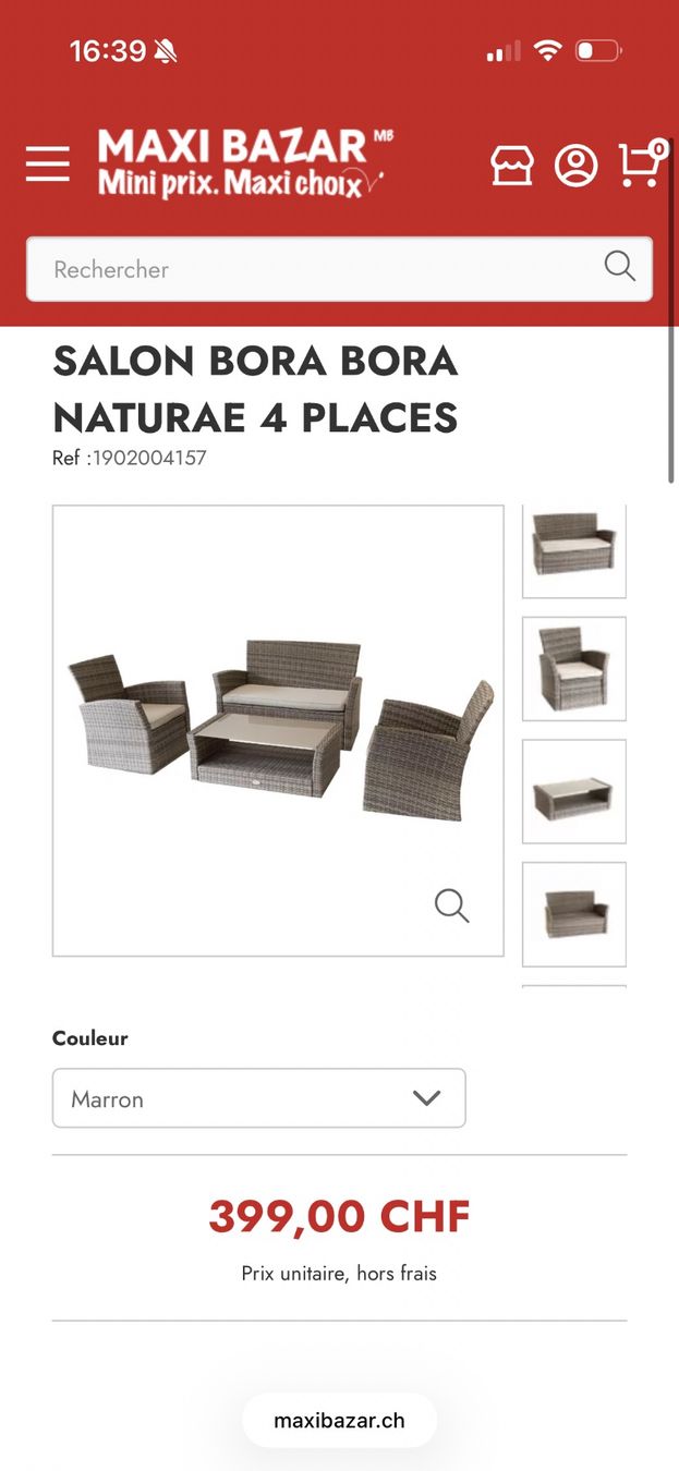 Tischset: Salon de jardin – Gebraucht aus Vernayaz von Catarina09