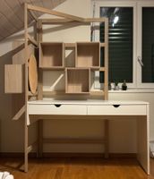 Schreibtisch mit Regal weiss Holz guter Zustand