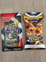 2x Pokemon SWSH Blister Booster Pack Evolving Skies Brillant