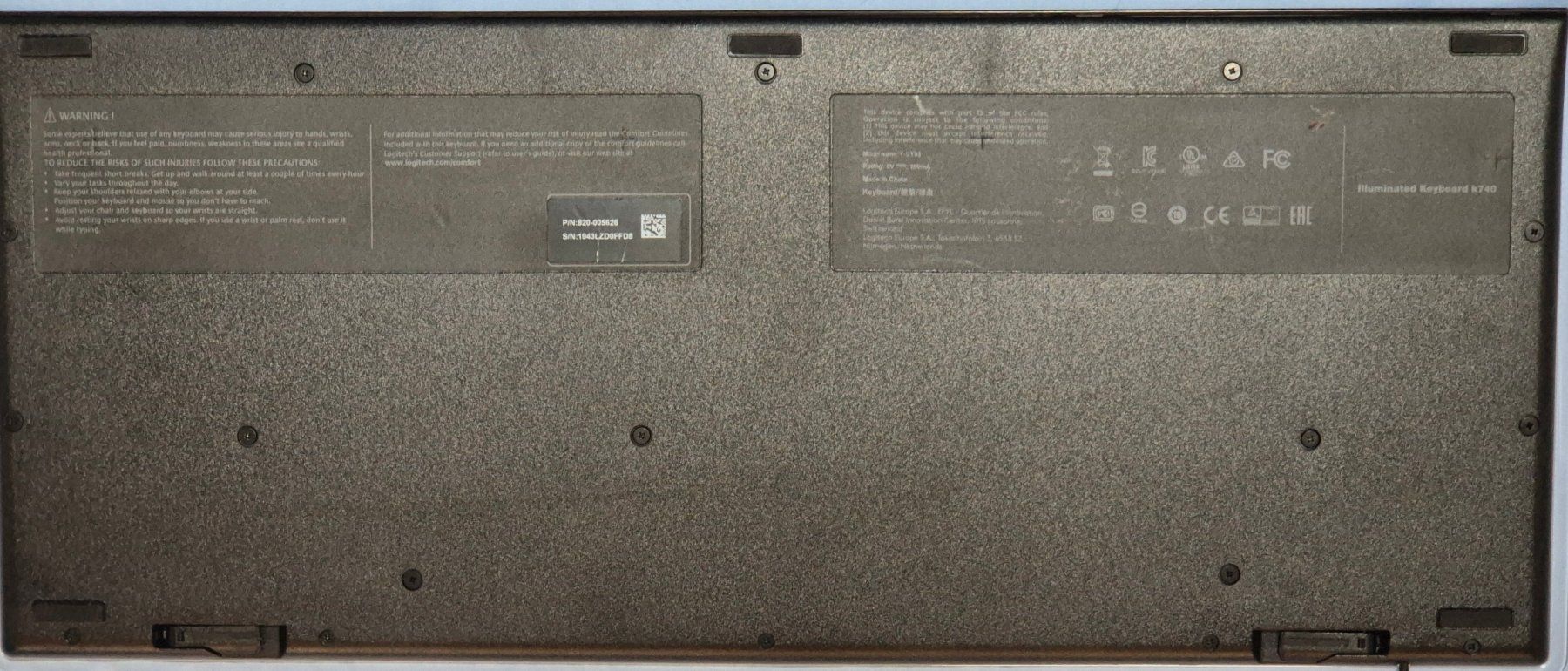 Logitech Tastaturen: Clavier rétroéclairé Logitech K740 - Disposition CH – Gebraucht aus Petit-Lancy von millo5928 2