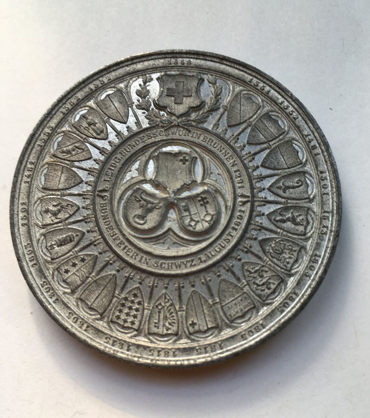 Medaglie: 1891 Medaille 700 Jahre Eidgenossenschaft – Usato da Kirchberg SG venduto da Helveticus00 1