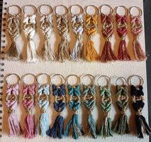 Trendige Makramee Schlüsselanhänger, Handmade, viele Farben
