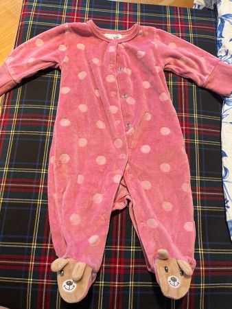 rosa dicker Winterpyjama, Größe 62