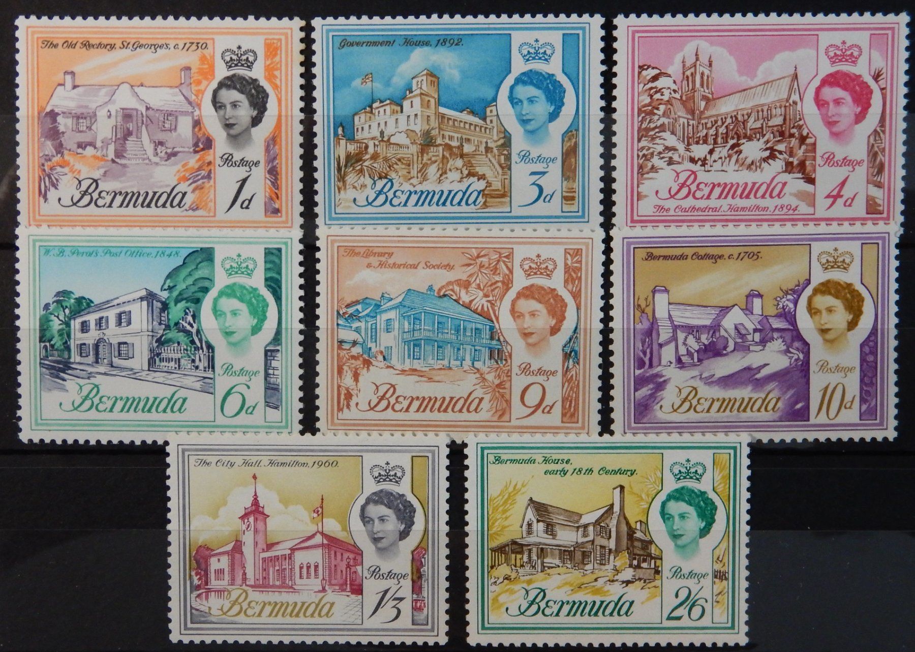 Tutti i francobolli: Bermuda ex. Kat. 162-177 * 1962 – Usato da Zürich venduto da Muehlekauf