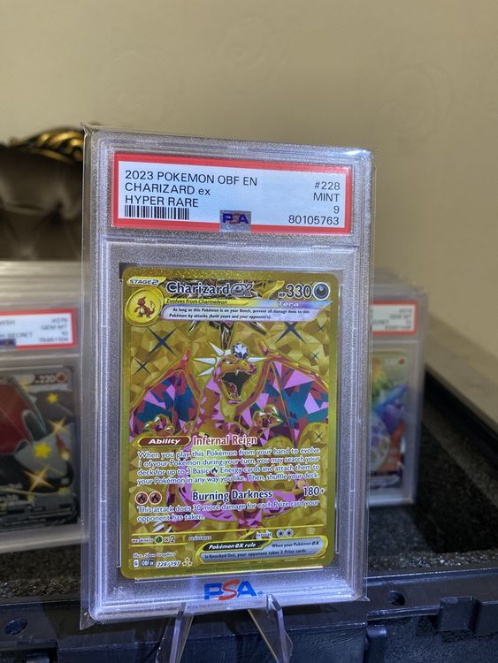 Charizard UNO Pokémon Card PSA 10 Red #9 VERY RARE