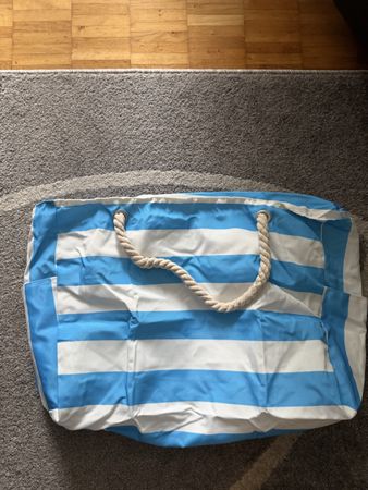 Strandtashe blau-weiss