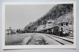AK Schnellzug beim Schloss Chillon - Elektrifikation SBB