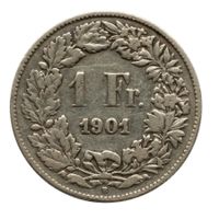 Schweiz - 1 Franken - 1901 - Silber