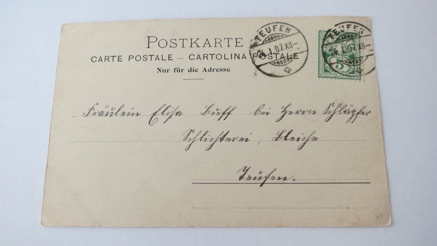 Cartoline postali: Gruss aus Teufen - 1907 – Usato da Jona venduto da centumprata 1