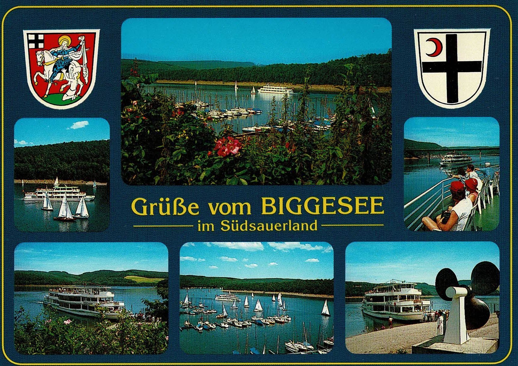 Cartoline postali: Ansichtskarte "Grüsse vom Biggesee", ungelaufen – Usato da Ebmatingen venduto da desalli