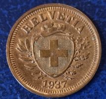 1 RAPPEN JAHR 1937 - SCHWEIZ