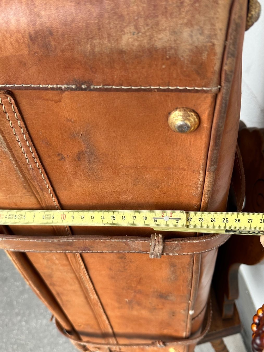 Valigie: Vintage Alter Leder Koffer – Usato da Aarburg venduto da Yula24 6