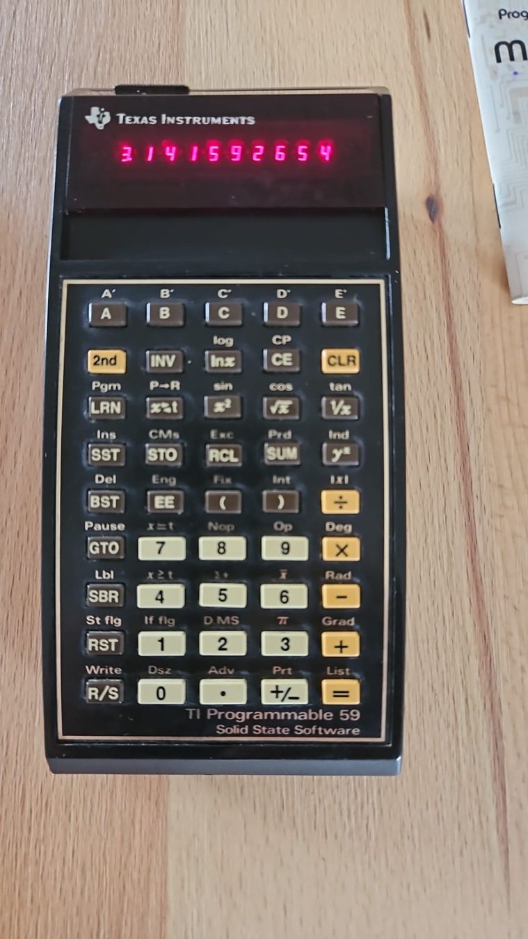 Texas Instruments Calcolatrici tascabili: TI-59, Master Lib Modul,Texas Instruments,Standard Batterien – Usato da Mauren TG venduto da nochbilligerjakob