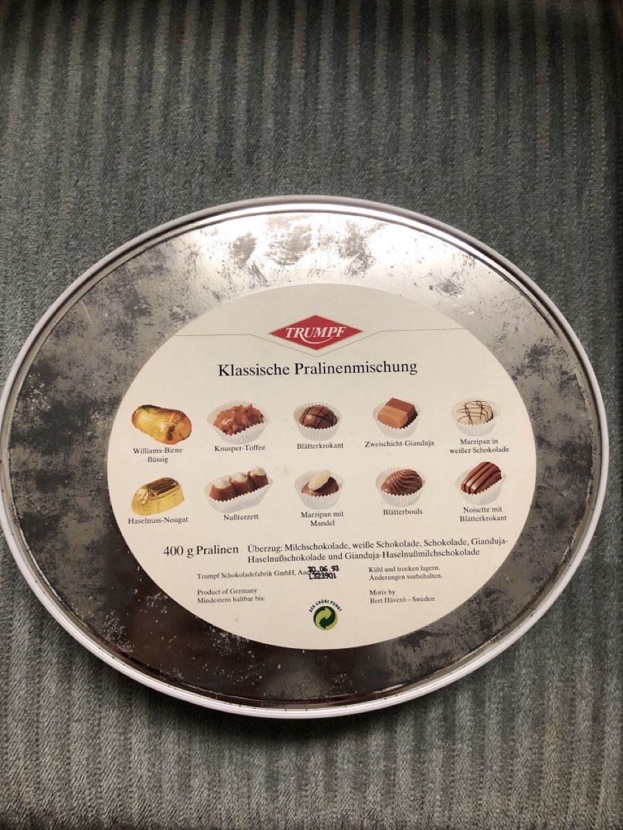 Autres décorations & accessoires: Blechdose alt Trumpf Pralinen – D'occasion à Zürich par sab_d82w 1