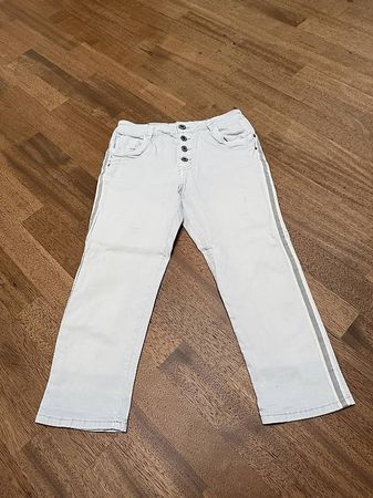 Capri Hose - hellgrau - 34