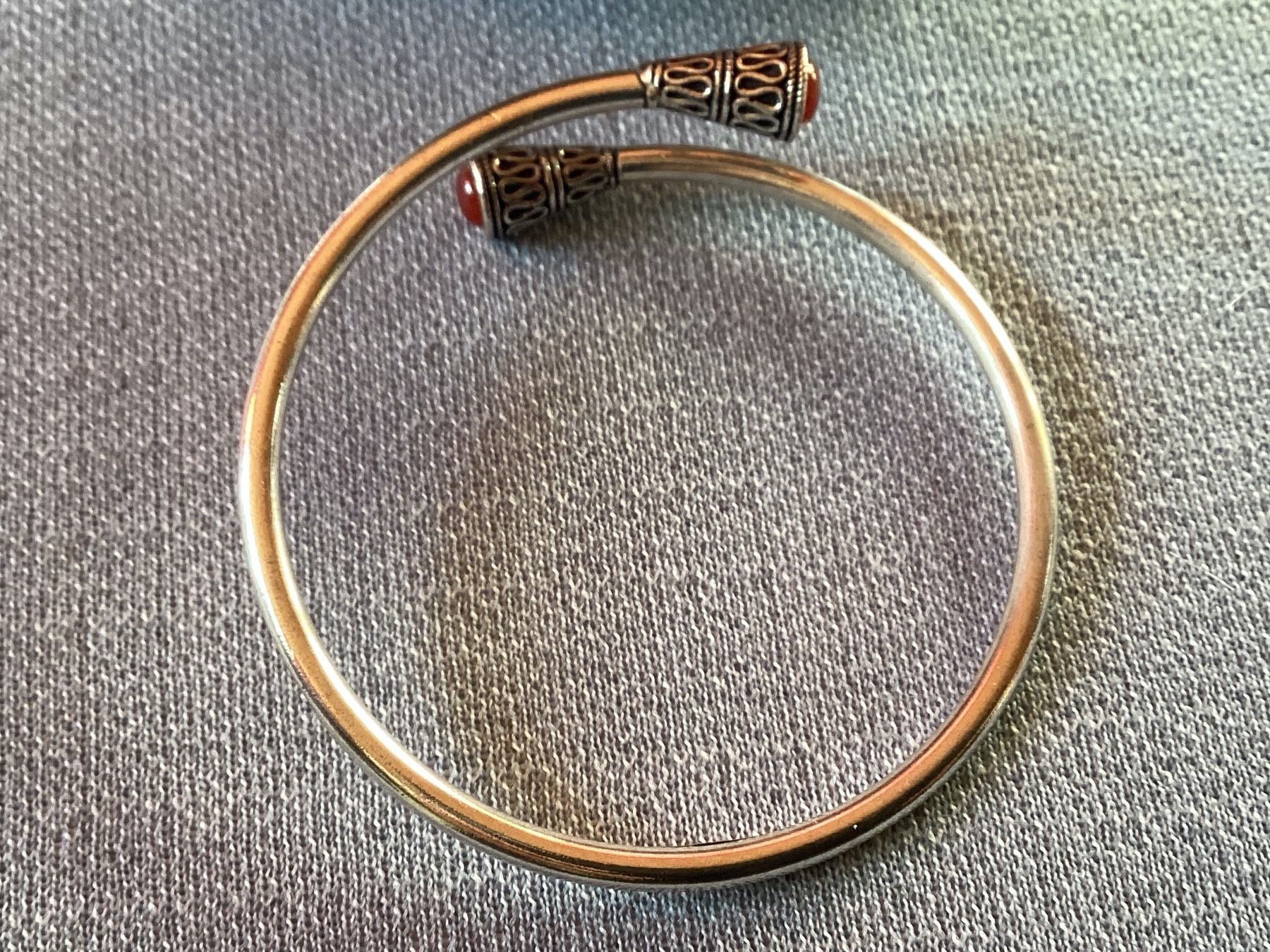 Bracciali & Braccialetti: Roter Achat  - Armband Armreif aus Silber mit Edelstein – Nuovo e nell'imballaggio originale da Basel venduto da La_Serenade 4