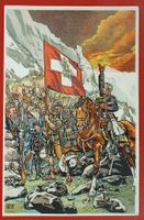 Pro Patria Fahnenid 1914 - Bundesfeierkarte