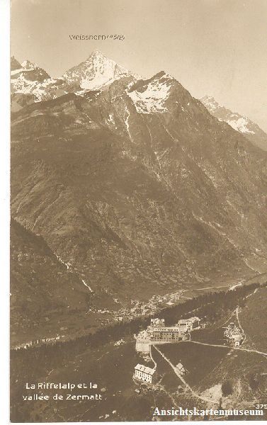 Cartoline postali: Zermatt - Riffelalp + ca. 1920 – Usato da Emmenbrücke venduto da teestube
