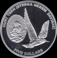 Neuseeland 5 $ 2012 Fairy Tern - Seeschwalbe