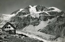 Turtmann - Hütte  VS  S.A.C.  mit Turtmanngletscher  um 1960
