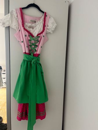 Dirndl Der Wildschütz pink grün Grösse 36/38 gebraucht