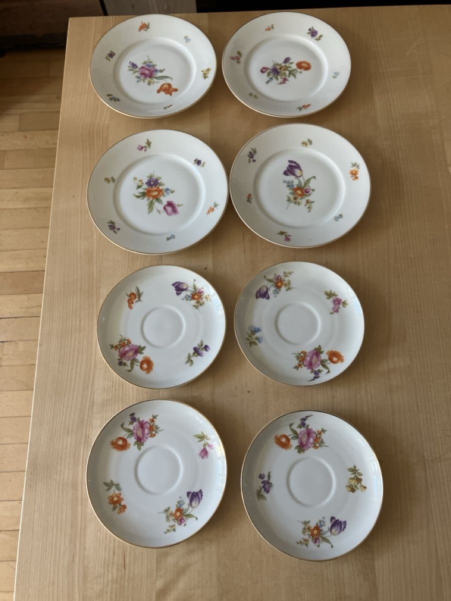 Rosenthal Piatti: Rosenthal 4 grosse und 4 kleine Teller – Nuovo (secondo la descrizione) da Glarus venduto da Jhuber78