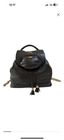 Dolce & Gabbana Vintage Rucksack Schwarz Leder Top Zustand
