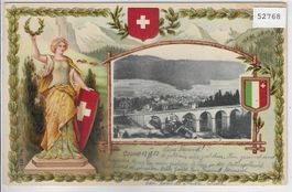 Couvet - Vue generale - Präge-Litho
