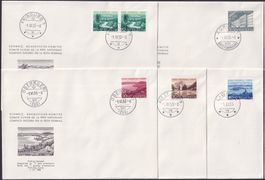 1955, B71-B75, illustrierte Komitee FDC, adresslos, K:130.-